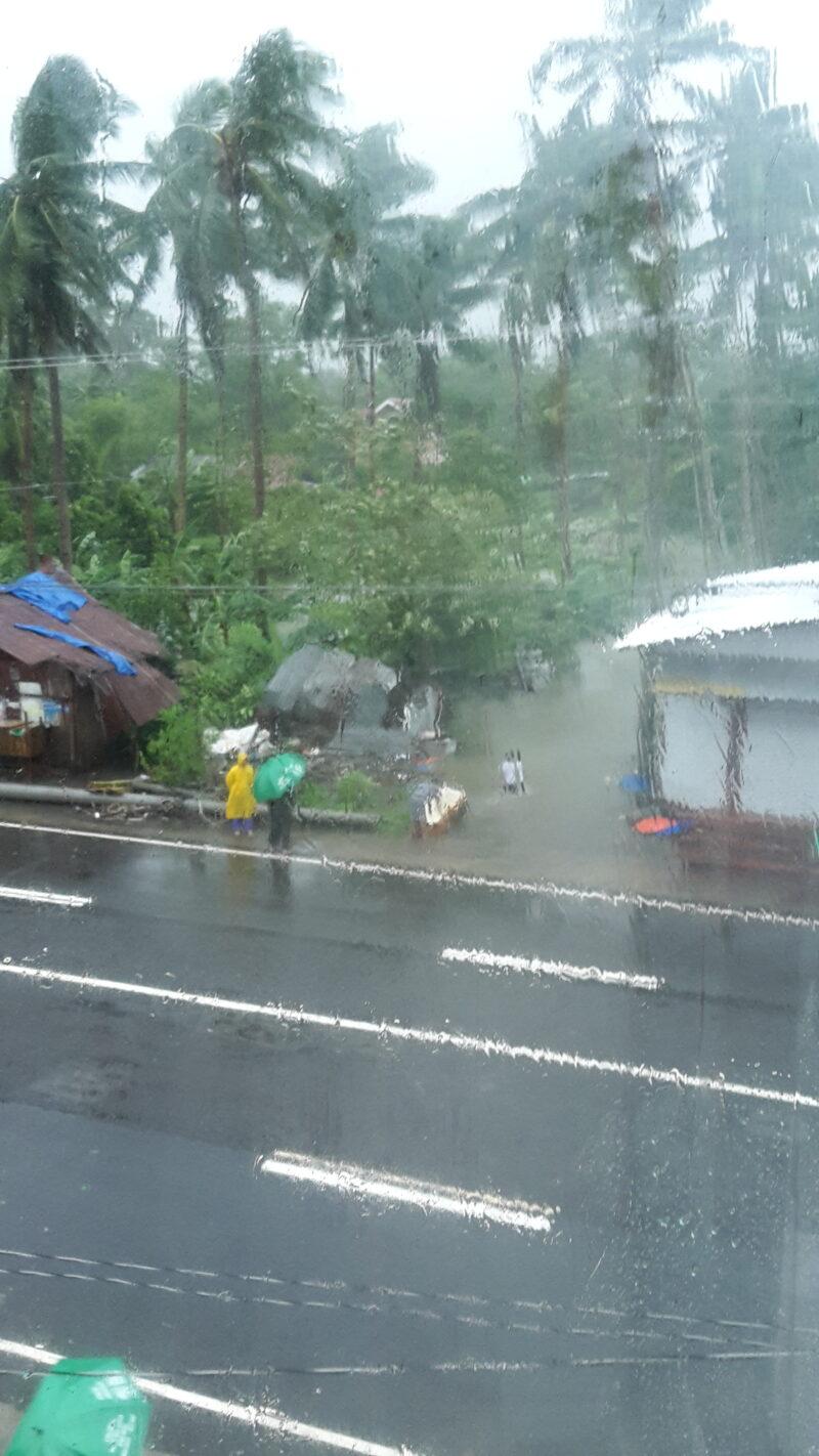 rainy shot of a highway in Baybay City